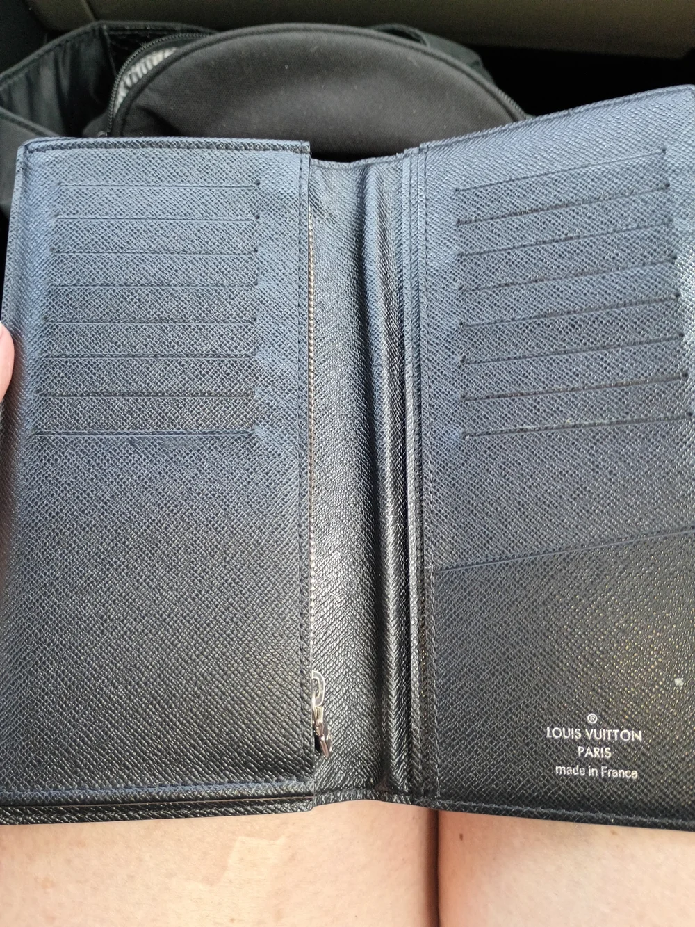 Louis Vuitton Black Brazza Graphite Long Bifold Wallet